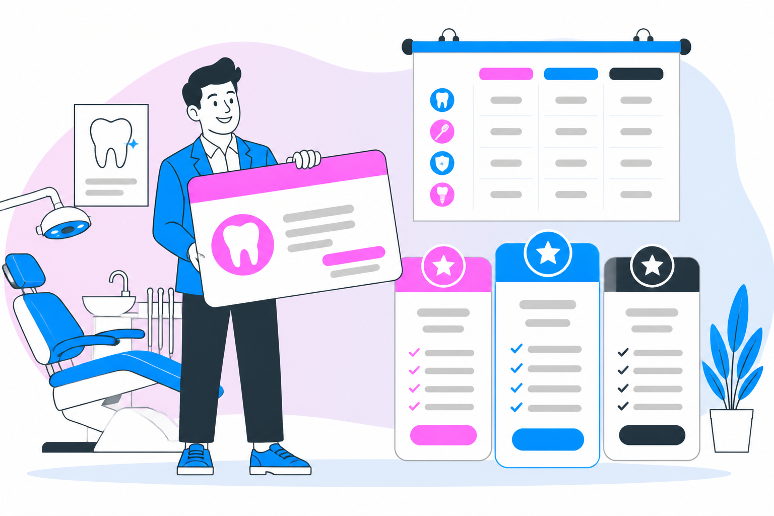 Illustration of dental savings plan in norfolk va — business owner reviewing a membership plan dashboard, header image for "How to Find the Best Dental Savings Plan in Norfolk VA for Affordable Care"