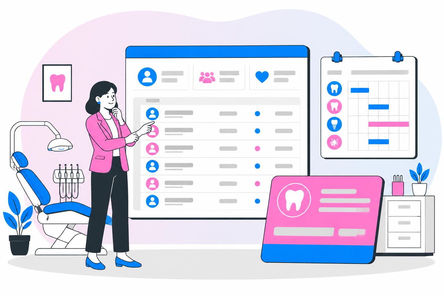 Illustration of dentist for uninsured in tulsa ok — business owner reviewing a membership plan dashboard, header image for "How to Find a Reliable Dentist for Uninsured in Tulsa, OK: A Guide to Affordable Care"