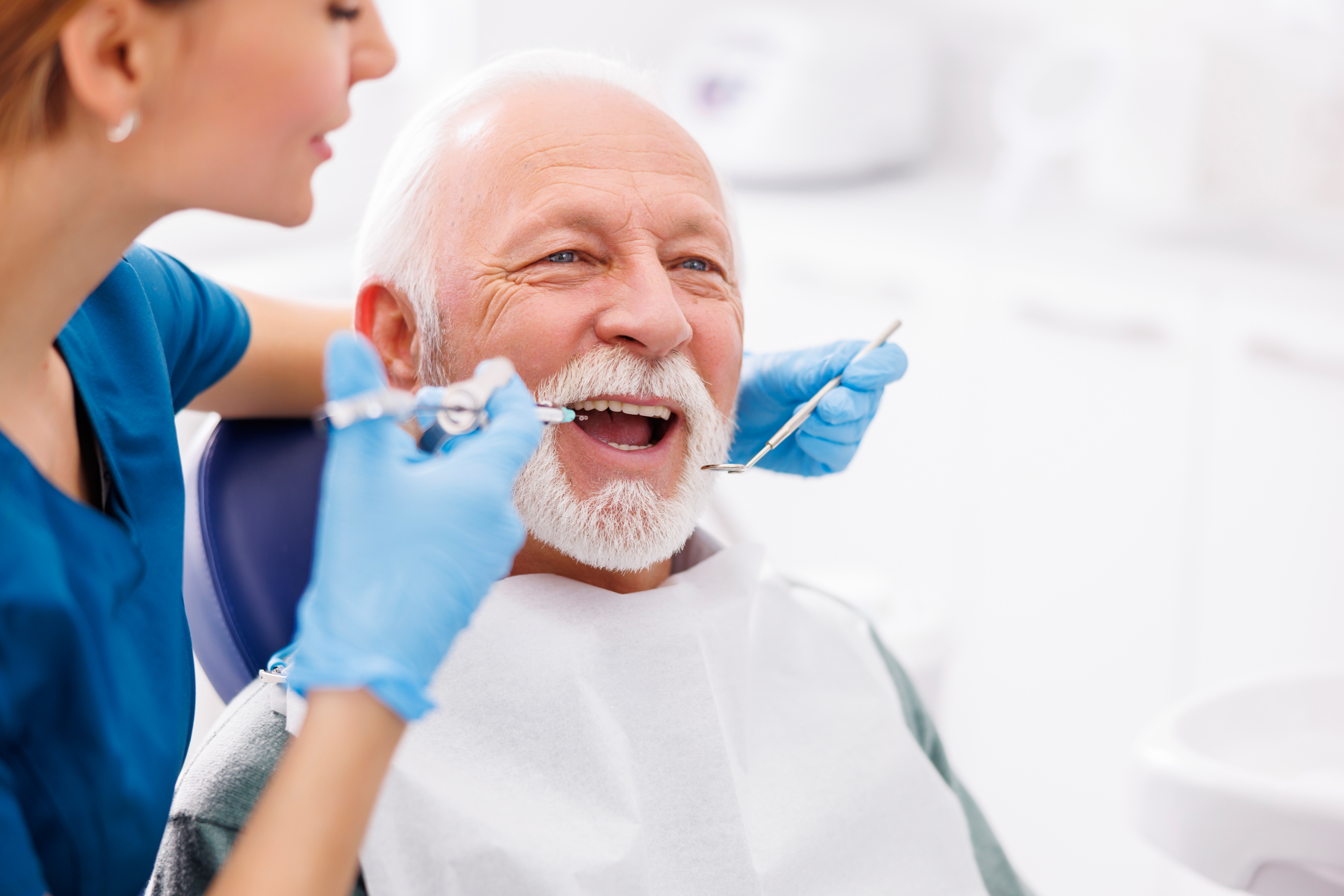 dental work being performed with dental insurance for seniors