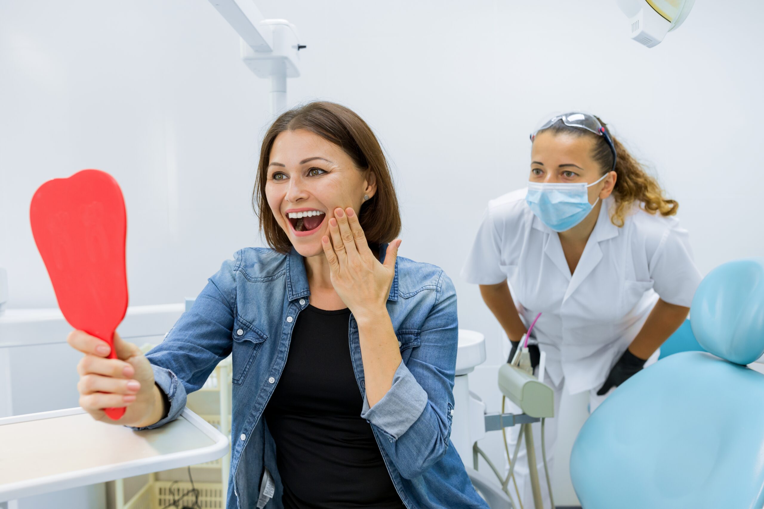 a doctor learning how to keep new dental patients